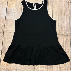 Kate Spade Black Top with White Trim